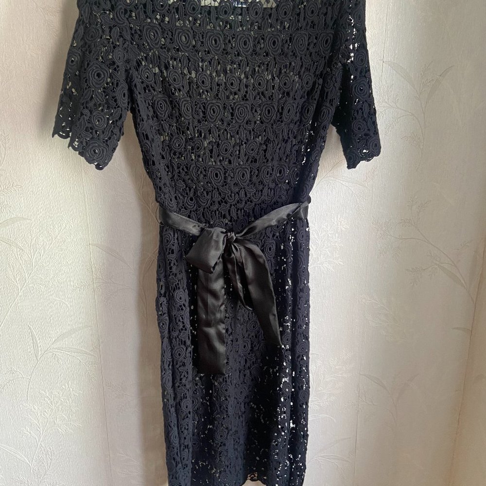 Pendleton Crochet Black Dress, Size 6